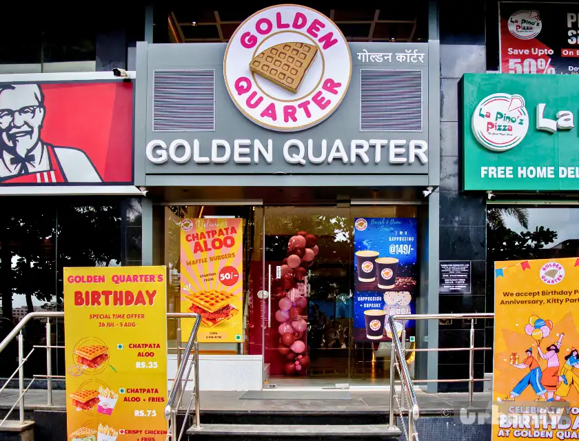 Golden Quarter Waffle Burger Kharadi