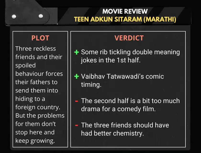 Teen Adkun Sitaram Marathi Movie 2023 Review