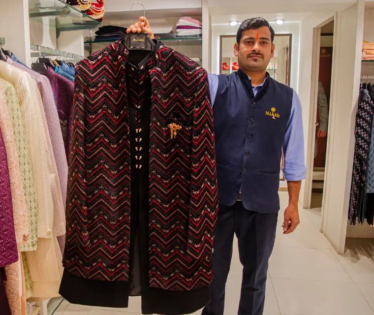 Naksh Ethnic has the most stunning range of Jacket Sherwanis across Maharashtra!