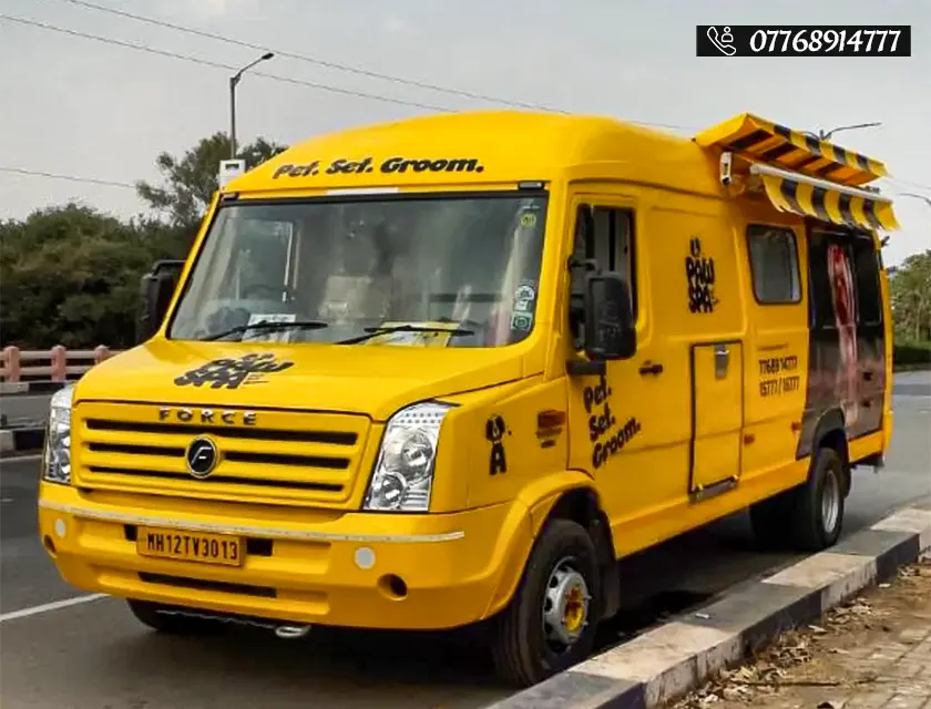 There's a new pet spa in Pune operating from a mobile van!